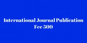 International Journal Publication Fee 500