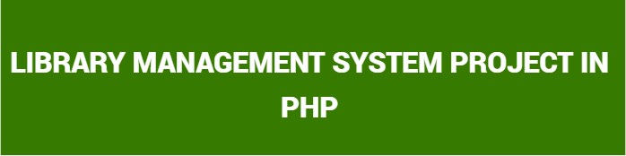 Library Management System Project In Php