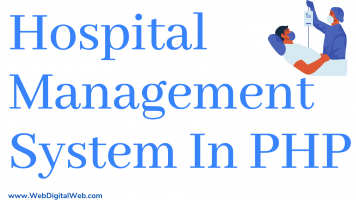 Hospital Management System In PHP and MySQL source code
