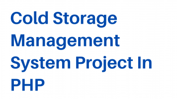 Cold Storage Management System Project In PHP