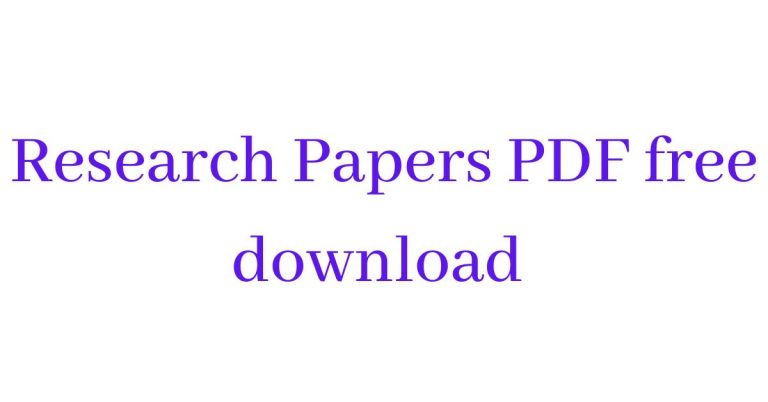 Research Papers PDF free download - Web Digital Web