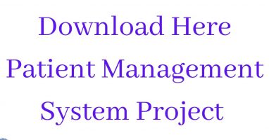 Patient Management System Project 
