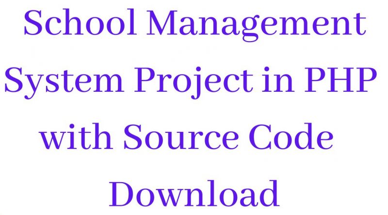 School Management System Php