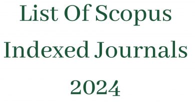 List Of Scopus Indexed Journals 2024