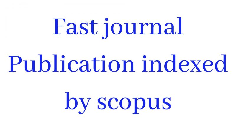 Fast journal publication indexed by scopus