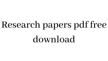  Research papers Pdf Free Download