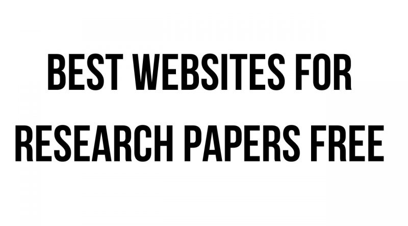 best websites for research papers free