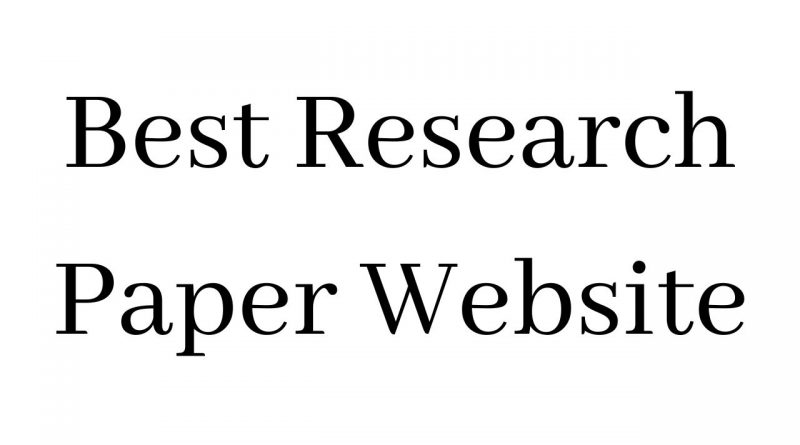 Best Research Paper Website