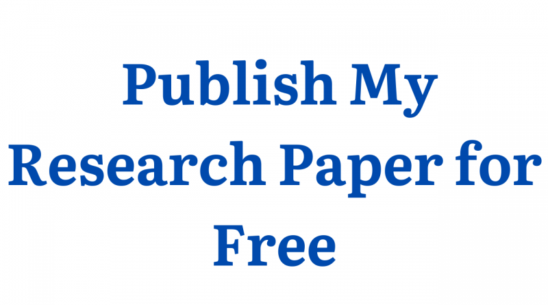 Where Can I Publish My Research Paper for Free