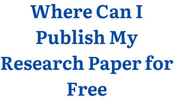 Where Can I Publish My Research Paper for Free